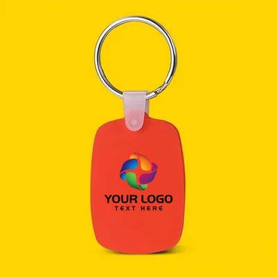 Oval Shaped Silicone Keychain